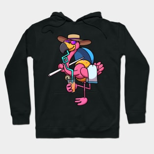 Flamingo On The Beach Hoodie